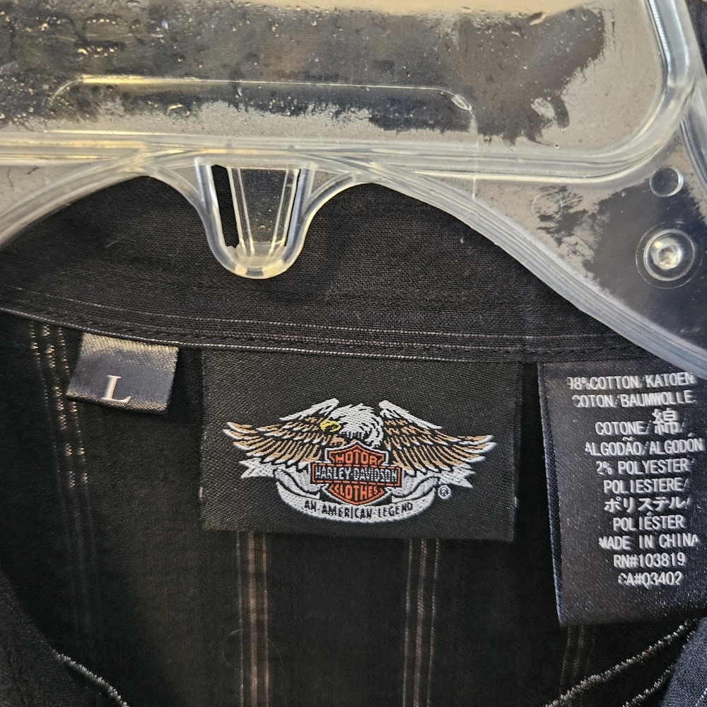 Harley Davidson Button Up Size L - Picture 6 of 8